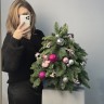 Ёлочка с розовым декором S
