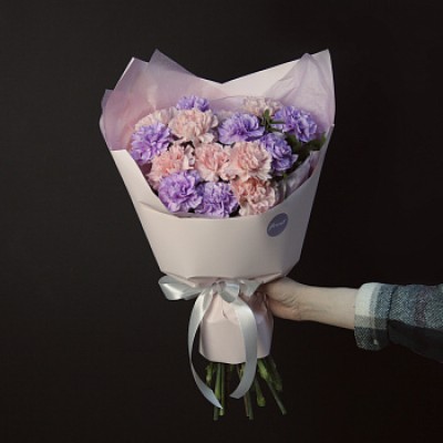 Букет из 15 гвоздик (микс)