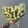 Букет из 25 белых тюльпанов