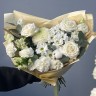 Сборный букет Белый с колосками L