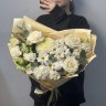 Сборный букет Белый с колосками L