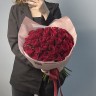 Букет из 35 красных роз 40см (Иран)