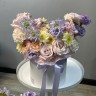 Букет в шляпной коробке Акварельный