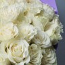 Букет из 51 белой розы Mondial 70-80 см