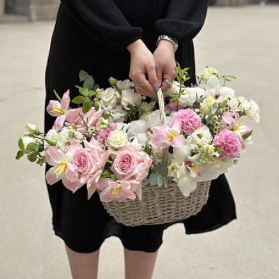 Корзина с орхидеей Pink S