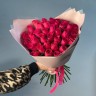 Букет из 35 ярко-розовых роз 50см (Иран)