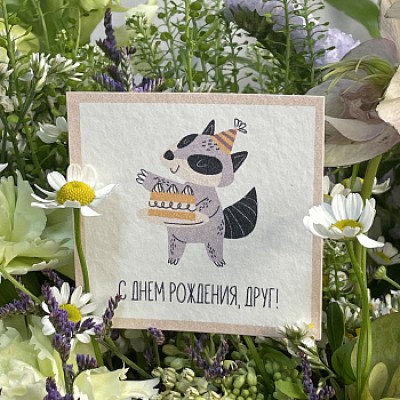 Открытка "С днем рождения, друг"