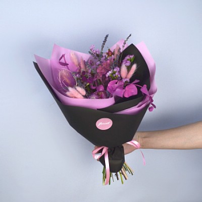 Букет сухоцветов Розовая пантера