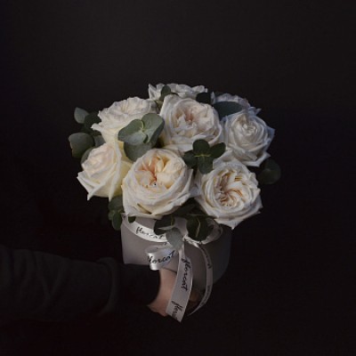 Букет роз O'Hara в шляпной коробке