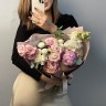 Сборный букет с пионом Ванильный сироп S