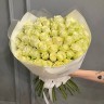 Букет из 51 белой розы 50см (Иран)