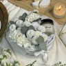 Цветочная композиция со свечой White M