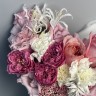 Свадебный букет невесты в малиновых оттенках