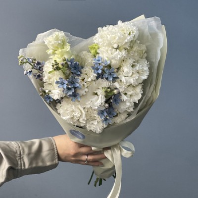 Дуо-букет эустомы и твидии S