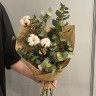 Букет из хлопка и эвкалипта M