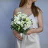 Свадебный букет невесты из эустомы и маттиолы