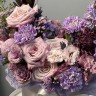 Букет в шляпной коробке Purple Mist