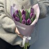 Букет из 9 фиолетовых тюльпанов
