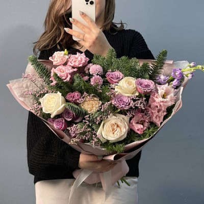 Лиловый зимний букет М