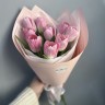 Букет из 9 розовых тюльпанов