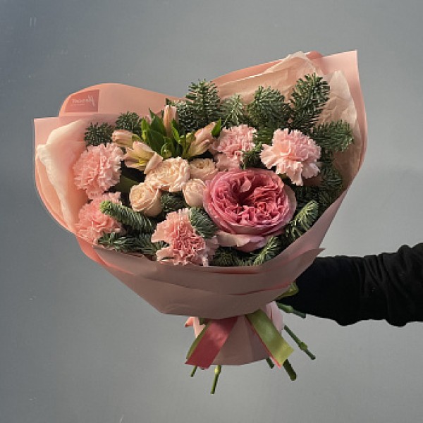 Розовый зимний букет S