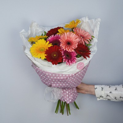 Букет из 11 гербер микс