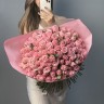 Букет из 101 розовой розы 50см (Иран)