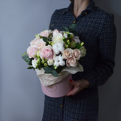 Букет в шляпной коробке Air kiss