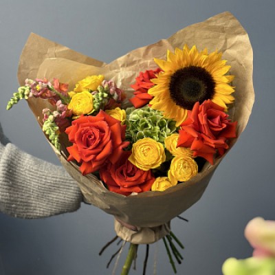 Сборный букет Осеннее солнце