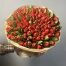 Букет из 101 красного тюльпана
