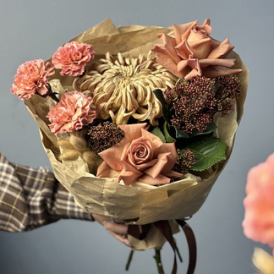 Сборный букет Карамельный раф